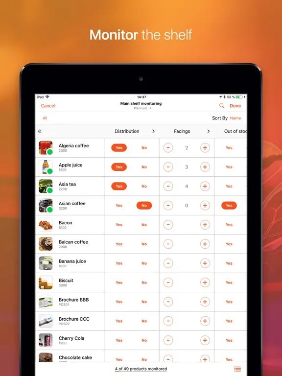 AFS Retail Execution 7.2 iPad  स्क्रीनशॉट